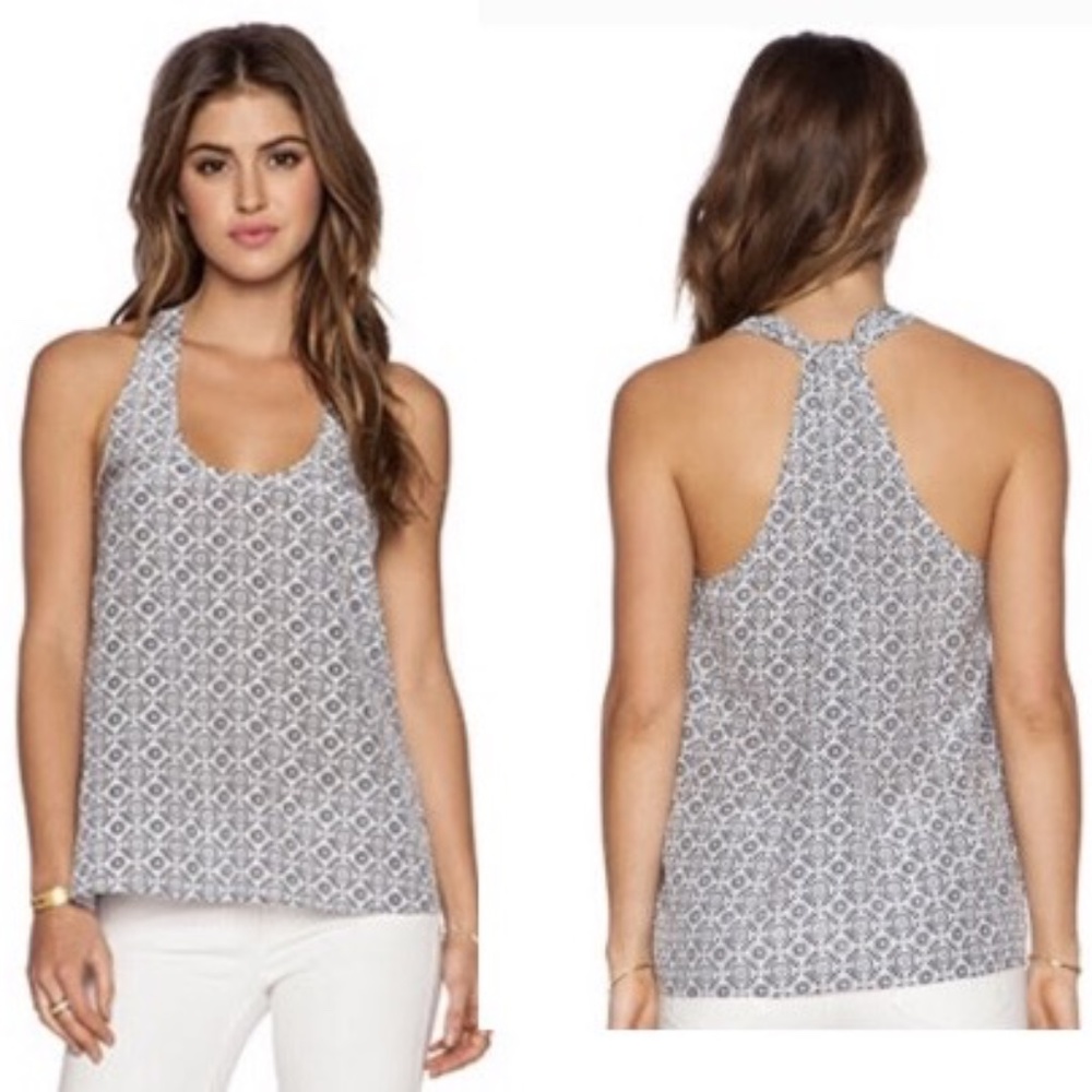 SALE Joie Silk Gray Tracy Drew T Tank Top/Cami